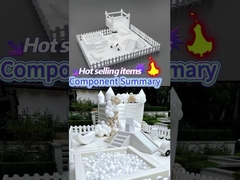 Çocuklar Beyaz Yumuşak Oyun Ekipmanı Oyun Alanı Slide ile Top Havuz Çukuru