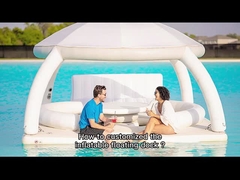 Özel PVC şişme yüzen tekne rıhtımı Su Hava Pontoon Yüzme Güverte Platformu