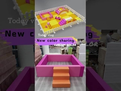 Turuncu Yumuşak Oyun Top Çukuru ve Kaydırma Rose Kırmızı Yumuşak Oyun Alanı İçeride