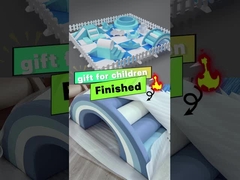 Özel Yumuşak Oyun Ekipmanı Set Beyaz ve Mavi Köpük Yumuşak Oyun Top Çukurla