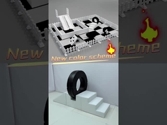 Çift slaytlı yumuşak oyun donanımı siyah beyaz çocuk seti kiralamak için