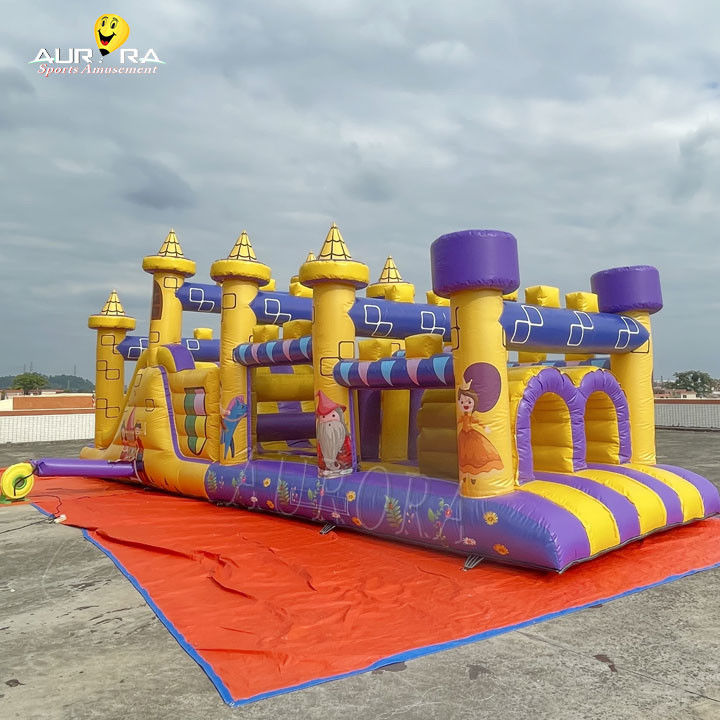 Slide Su geçirmez Sarı Mor Renkli Ticari Şişme Engelleme Yolu