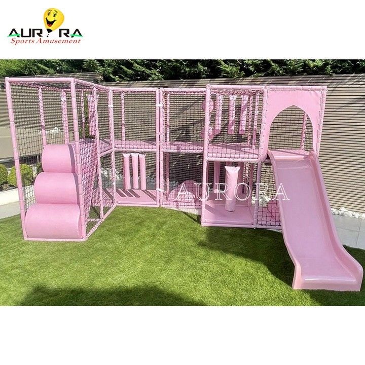 Yumuşak Oyun Alanı Çocuklar Kapalı Açık Pastel Pembe Satılık Duygusal Oda