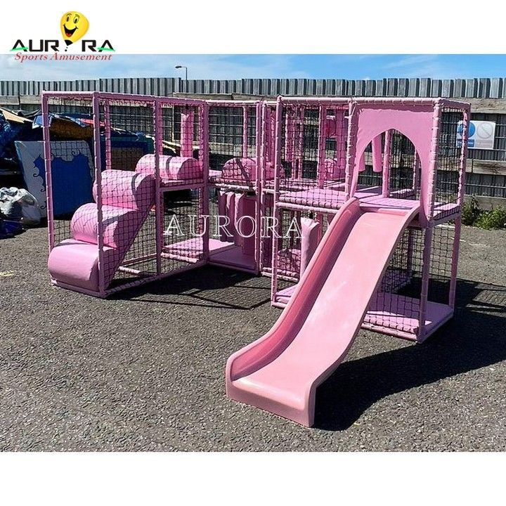 Yumuşak Oyun Alanı Çocuklar Kapalı Açık Pastel Pembe Satılık Duygusal Oda