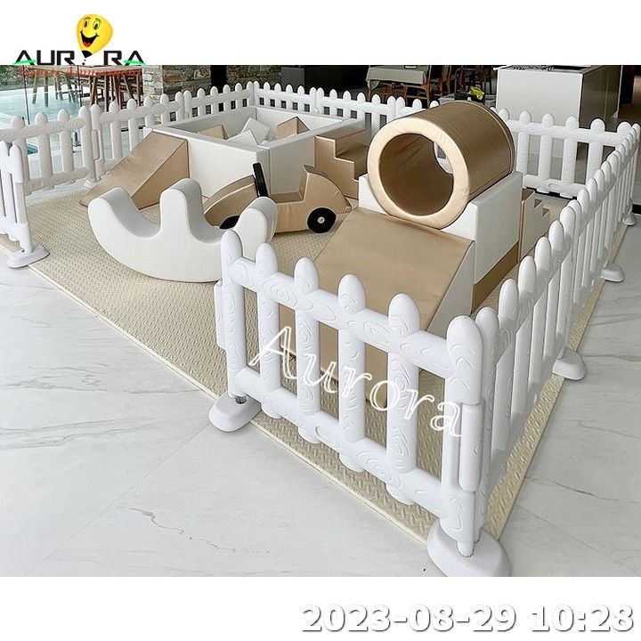 Pastel Yumuşak Oyun Ekipmanı Set Okul öncesi merkez yumuşak oyun köpük paspası top çukur çocukları