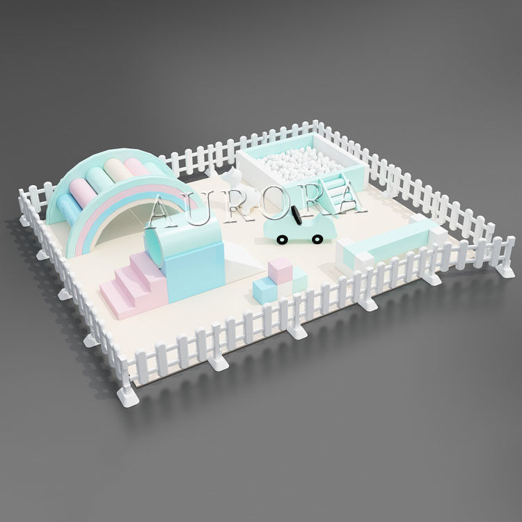 Özel Renkli Yumuşak Oyun Merry Go Round Etkinlik Parti Kiralık Çocuk Karusel