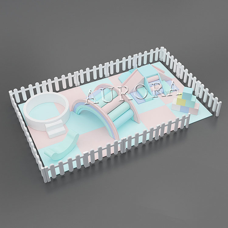 Yumuşak Oyun Beyaz Çit Top Çukur Yumuşak Oyun Ekipmanı Parti Kiralama için Beyaz Yumuşak Oyun Seti