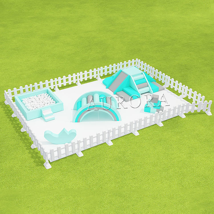 Yeşil Kapalı Yumuşak Oyun Alanı Çocuklar İçin Yumuşak Oyun Fabrikası Doğrudan açık hava