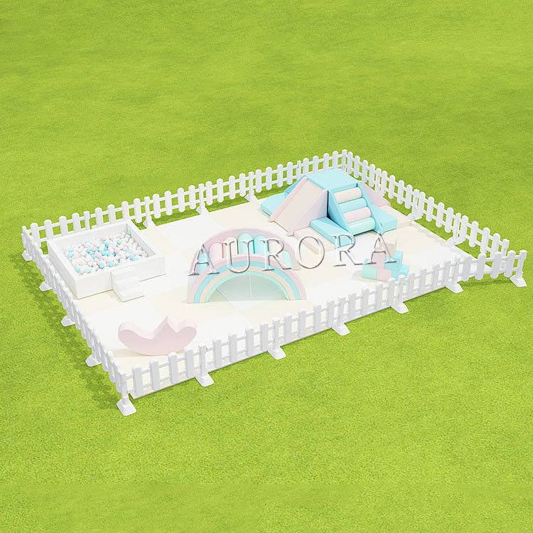 Yeşil Kapalı Yumuşak Oyun Alanı Çocuklar İçin Yumuşak Oyun Fabrikası Doğrudan açık hava