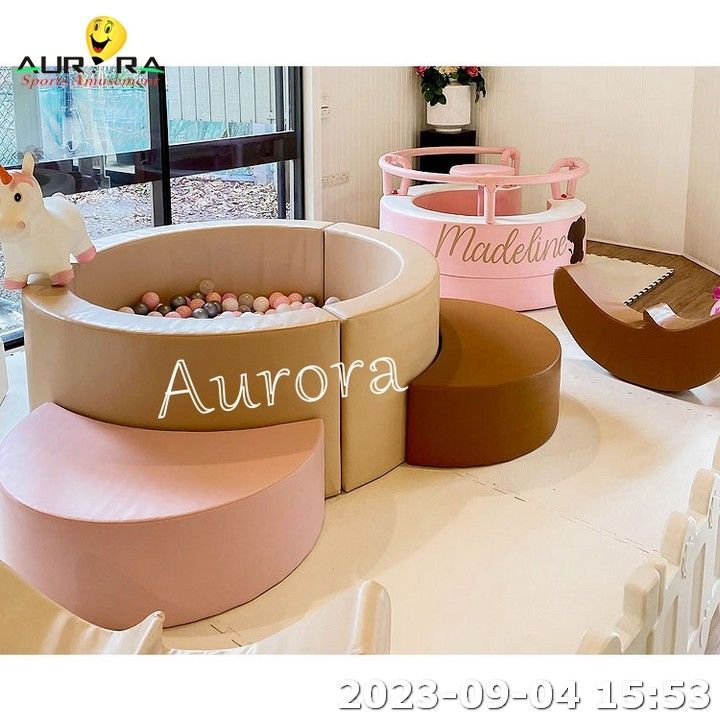 Top çukuru Kapalı Çocuk Çiçek Yumuşak Oyun Set Oyun Alanı Yumuşak Oyun Alanı Çiçek Set