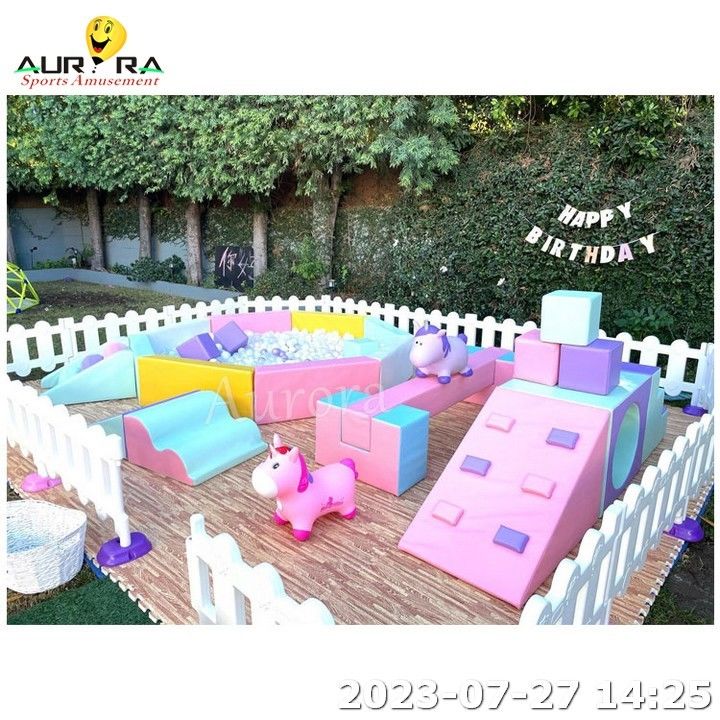 Yumuşak Oyun Çıkarcılar Ekipman Dışarıdaki Çocuklar Eğlence Mavi Top Çukuru İç mekan oyun alanı