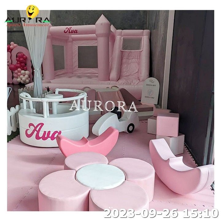 Çocuklar için şişme sıçrama evi Çocuklar için yumuşak oyun alanı